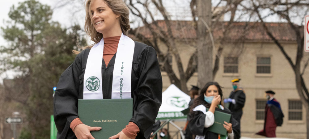 Colorado State University's College of Liberal Arts celebrates its graduates at the 2020 Commencement Walk Around the Oval. November 18, 2020